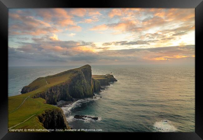 Neist Point Sunset, Isle of Skye  Framed Print by Mark Hetherington