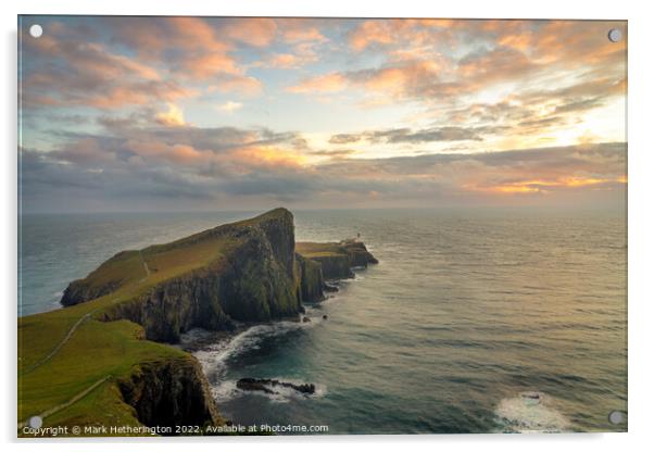 Neist Point Sunset, Isle of Skye  Acrylic by Mark Hetherington