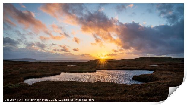 Sunset at Rhuba Hunish, Isle of Skye Print by Mark Hetherington