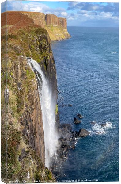 Kilt Rock Waterfall, Isle of Skye Canvas Print by Mark Hetherington