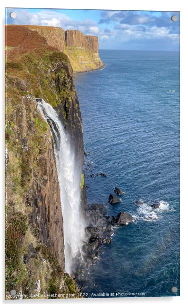 Kilt Rock Waterfall, Isle of Skye Acrylic by Mark Hetherington