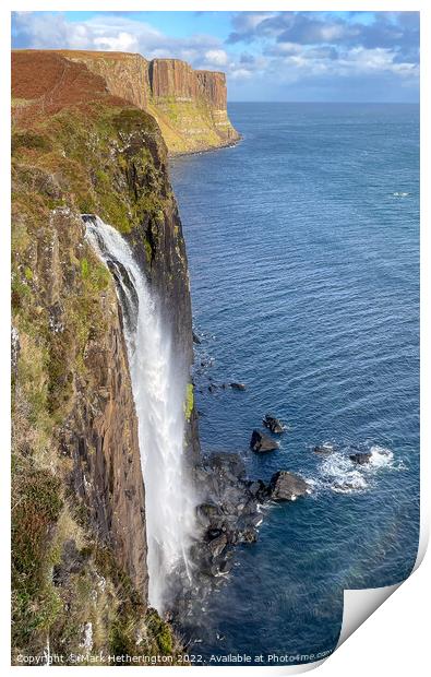 Kilt Rock Waterfall, Isle of Skye Print by Mark Hetherington