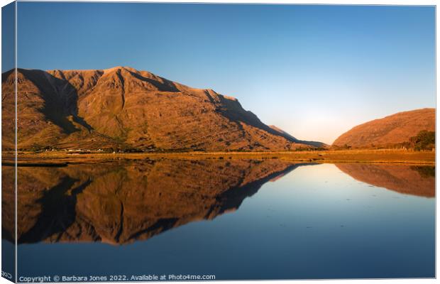 Liathach and Glen Torridon Reflection, Wester Ross Canvas Print by Barbara Jones