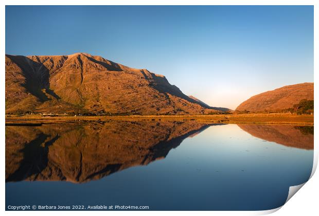 Liathach and Glen Torridon Reflection, Wester Ross Print by Barbara Jones