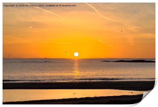 Sunrise above the Isle  Print by Chris Mc Manus