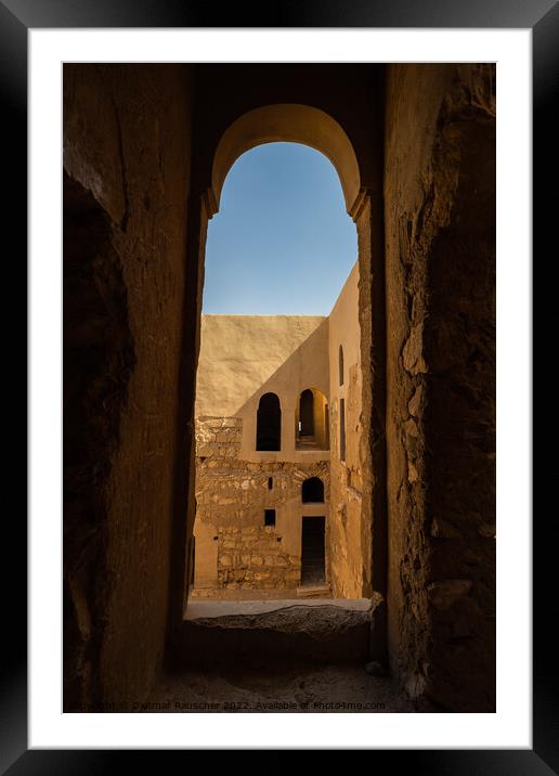 Qasr Kharana Desert Castle Interior Window Framed Mounted Print by Dietmar Rauscher
