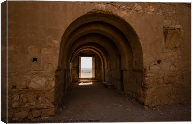 Qasr Kharana Desert Castle in Jordan Entrance Canvas Print by Dietmar Rauscher