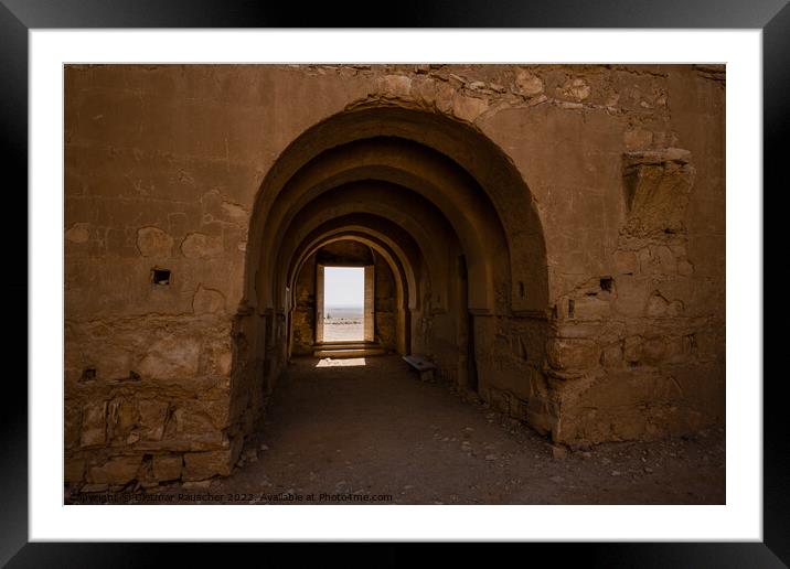 Qasr Kharana Desert Castle in Jordan Entrance Framed Mounted Print by Dietmar Rauscher