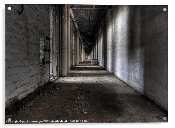 Old Corridor Acrylic by Paul Messenger