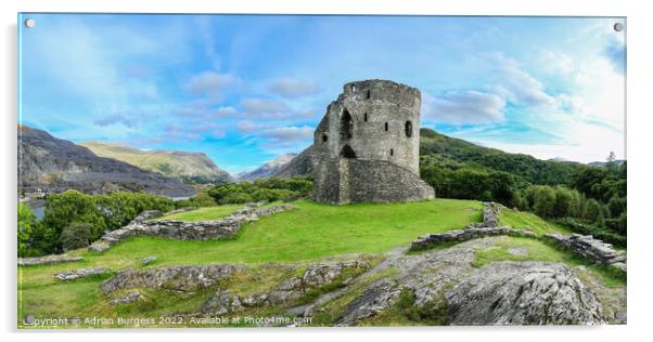 Castle Dolbadarn, Llanberis Acrylic by Adrian Burgess