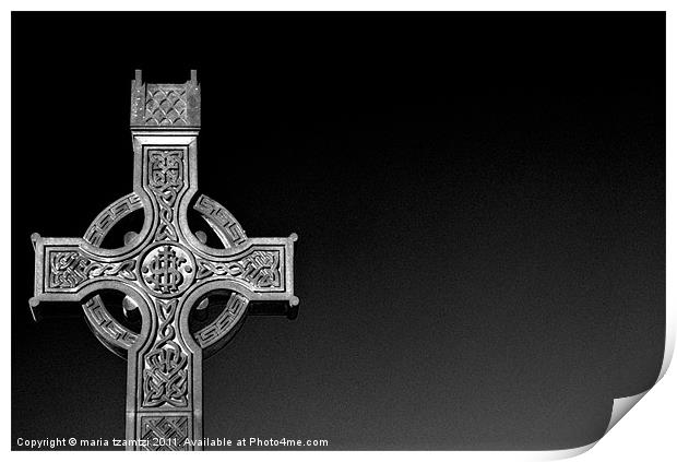 Celtic cross IIb Print by Maria Tzamtzi Photography