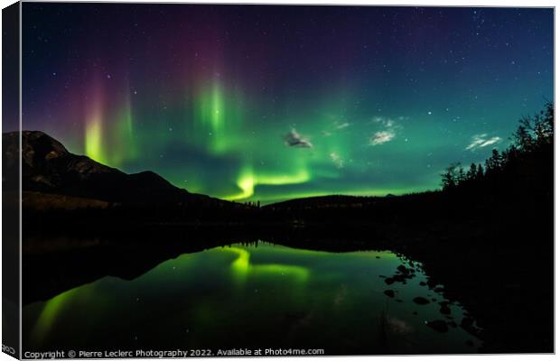 Northern Lights Magical Night Canvas Print by Pierre Leclerc Photography