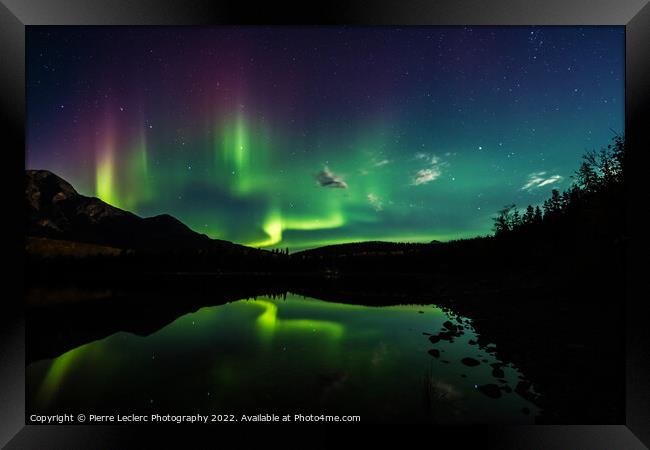 Northern Lights Magical Night Framed Print by Pierre Leclerc Photography