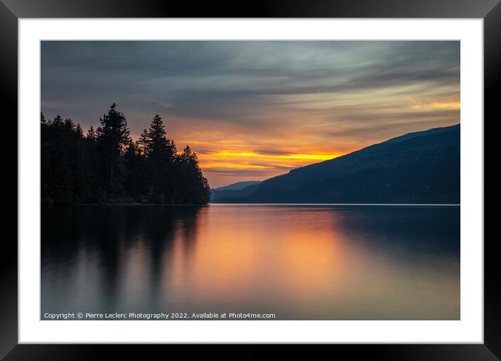 Cultus Lake at Sunset Framed Mounted Print by Pierre Leclerc Photography