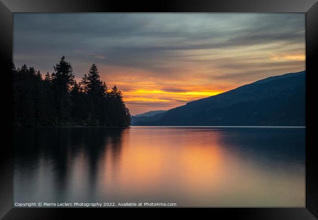 Cultus Lake at Sunset Framed Print by Pierre Leclerc Photography