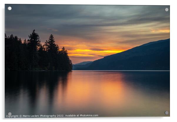 Cultus Lake at Sunset Acrylic by Pierre Leclerc Photography