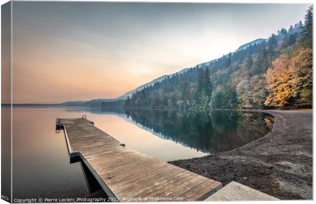 Serene Morning at Cultus Lake Canvas Print by Pierre Leclerc Photography