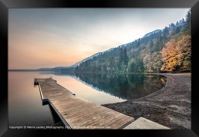 Serene Morning at Cultus Lake Framed Print by Pierre Leclerc Photography