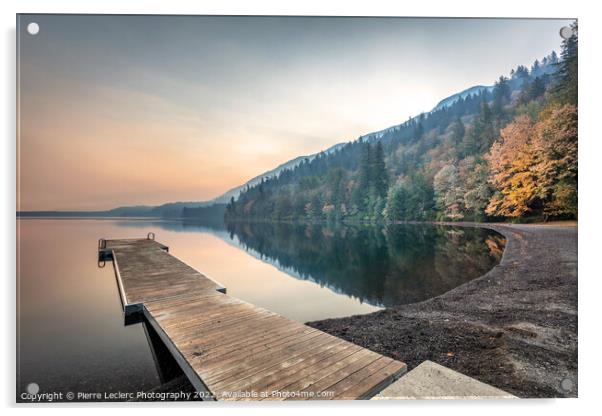 Serene Morning at Cultus Lake Acrylic by Pierre Leclerc Photography