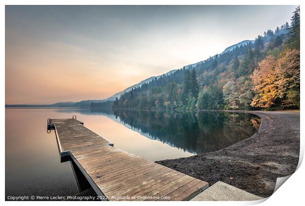 Serene Morning at Cultus Lake Print by Pierre Leclerc Photography