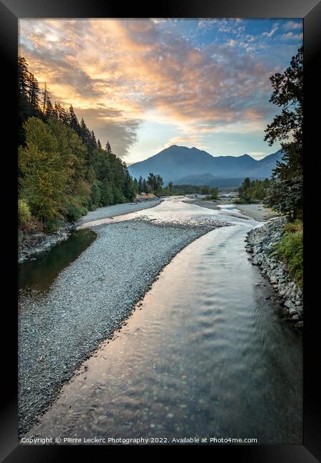River Sunrise Framed Print by Pierre Leclerc Photography