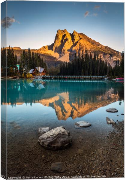 Sunset at Emerald Lake Canvas Print by Pierre Leclerc Photography