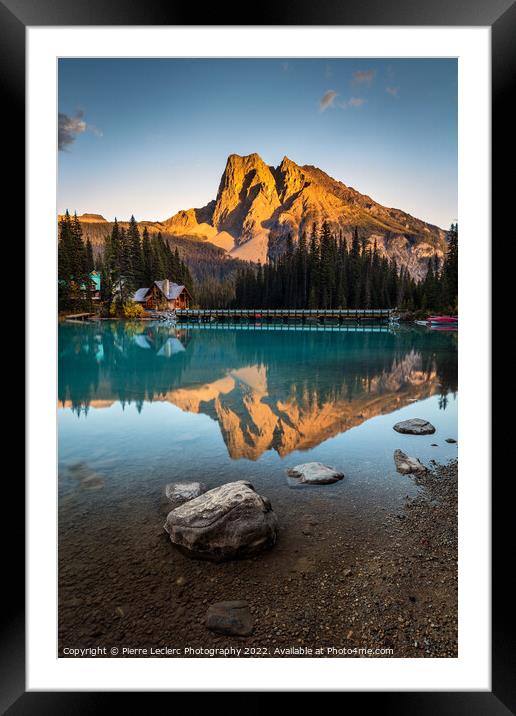 Sunset at Emerald Lake Framed Mounted Print by Pierre Leclerc Photography