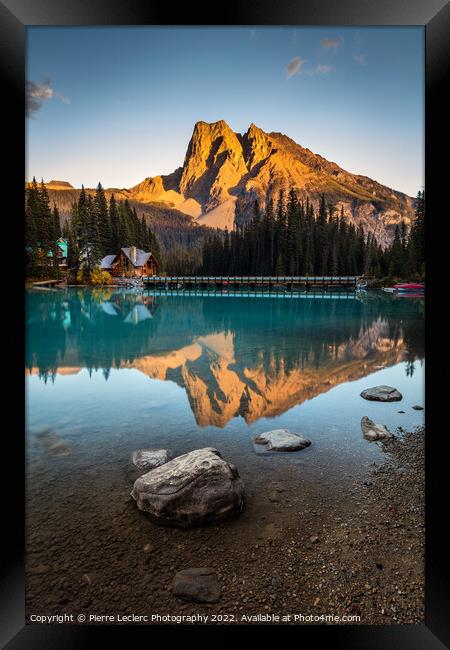 Sunset at Emerald Lake Framed Print by Pierre Leclerc Photography