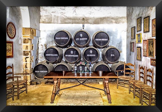 Sherry tasting cellar, Jerez, Spain Framed Print by Kevin Hellon