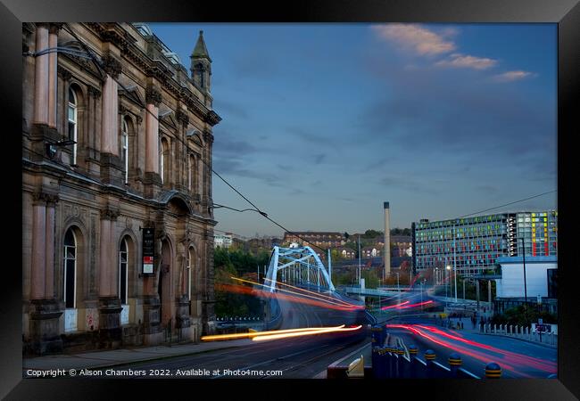 Sheffield Central Tramway Framed Print by Alison Chambers