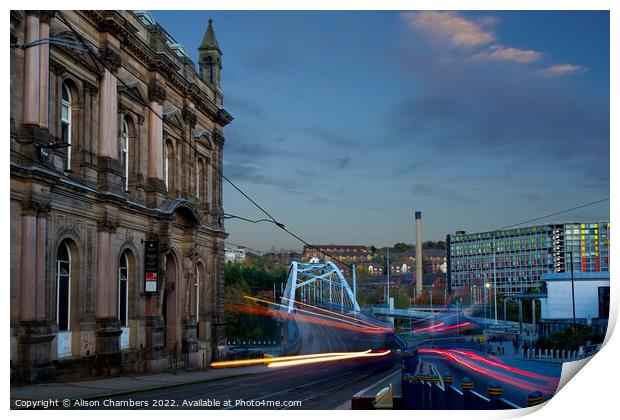 Sheffield Central Tramway Print by Alison Chambers