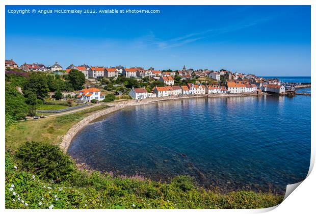 Pittenweem seafront in East Neuk of Fife Print by Angus McComiskey