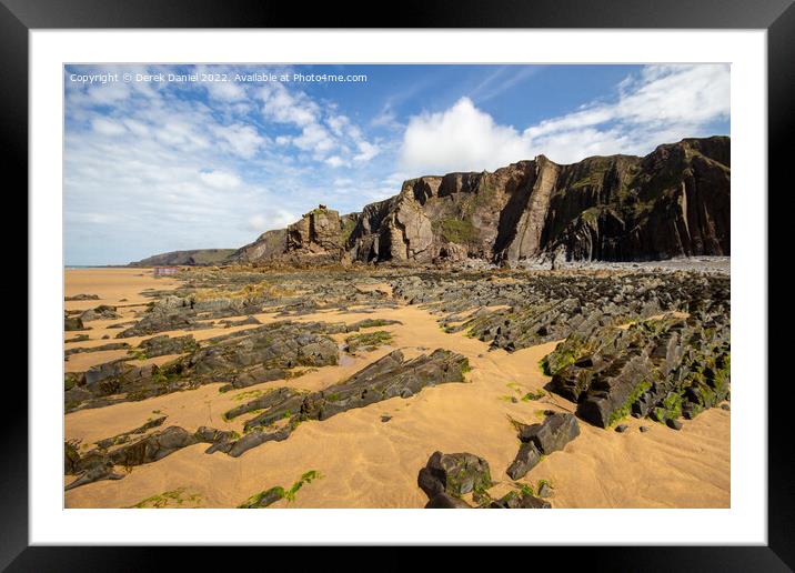 Majestic Cornish Coastline Framed Mounted Print by Derek Daniel