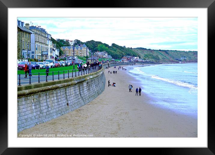 Filey seafront in Setember Framed Mounted Print by john hill