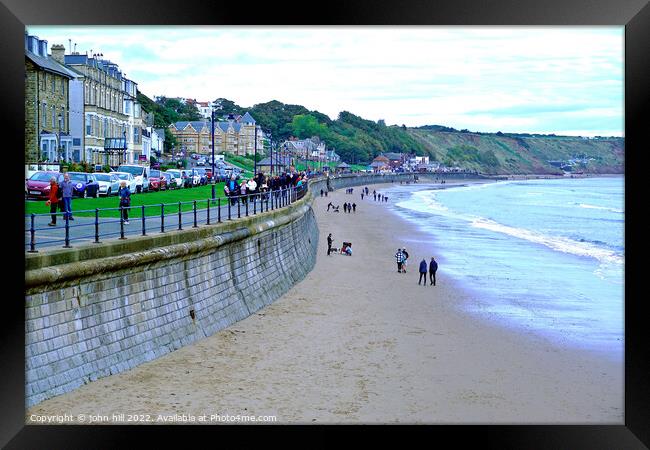 Filey seafront in Setember Framed Print by john hill