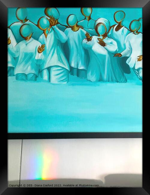 Prisms point to "Unison"  Framed Print by DEE- Diana Cosford