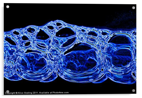Blue Bubbles Acrylic by Alice Gosling