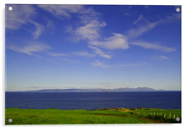 South Ayrshire view of  picturesque Isle of Arran Acrylic by Allan Durward Photography