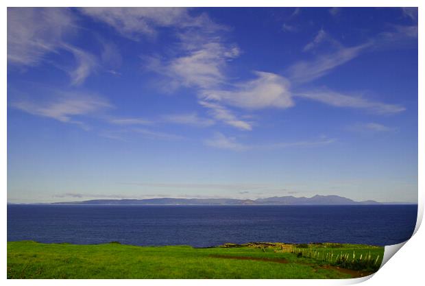 South Ayrshire view of  picturesque Isle of Arran Print by Allan Durward Photography