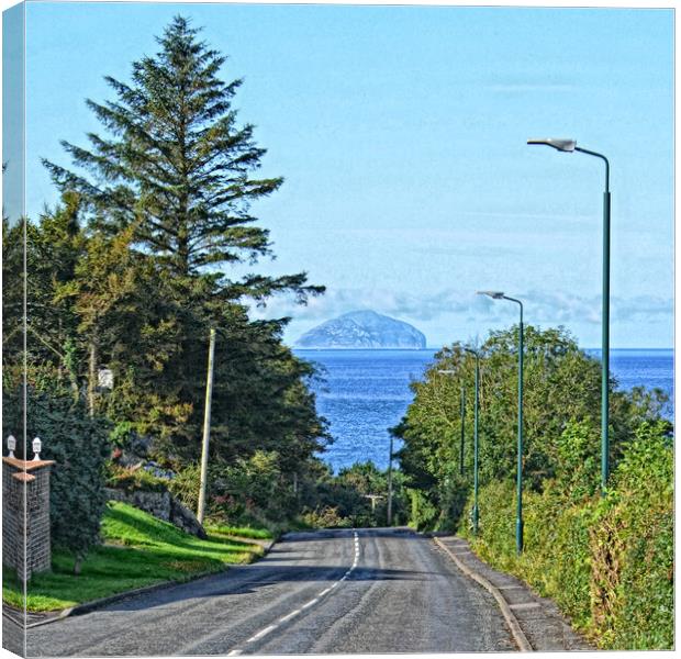 Ailsa Craig viewed from Fisherton Dunure Canvas Print by Allan Durward Photography