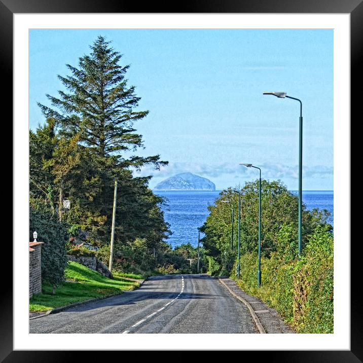 Ailsa Craig viewed from Fisherton Dunure Framed Mounted Print by Allan Durward Photography