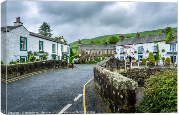 Historic Pubs of Kettlewell Canvas Print by Rodney Hutchinson