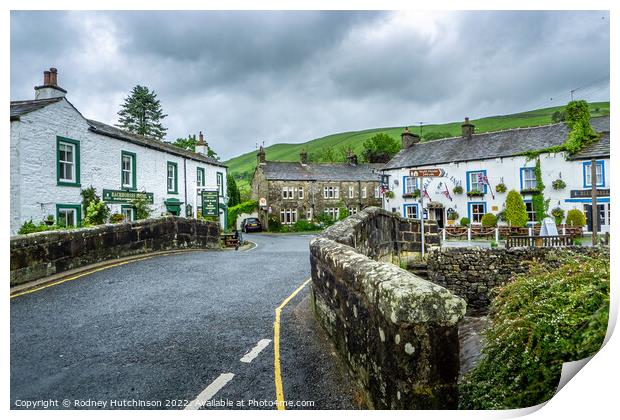 Historic Pubs of Kettlewell Print by Rodney Hutchinson