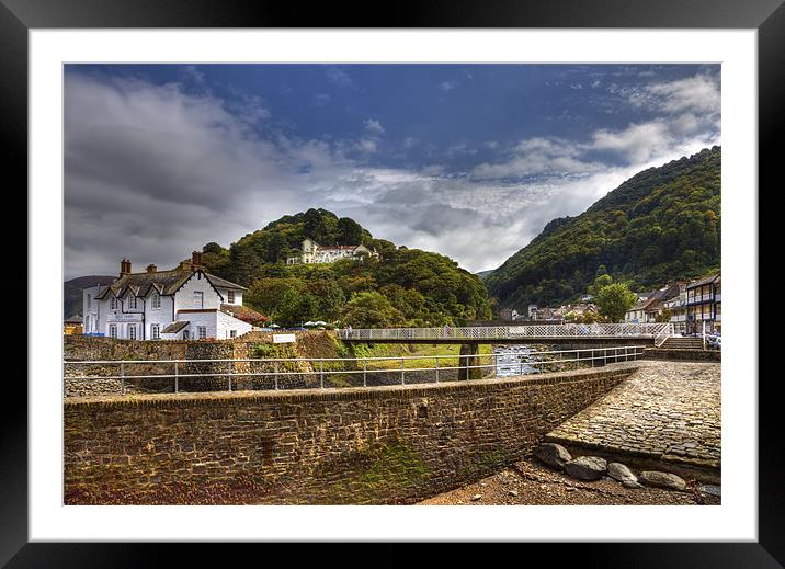 Lynmouth from the harbour Framed Mounted Print by Mike Gorton