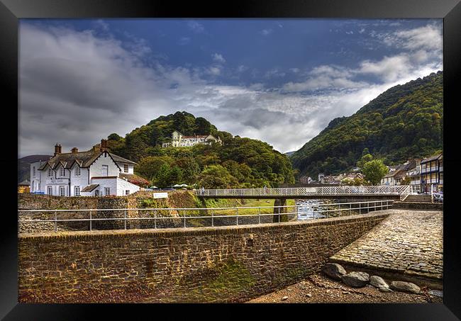 Lynmouth from the harbour Framed Print by Mike Gorton