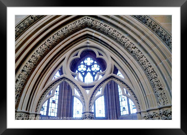 Cathedral architecture Southwell Nottinghamshire Framed Mounted Print by john hill