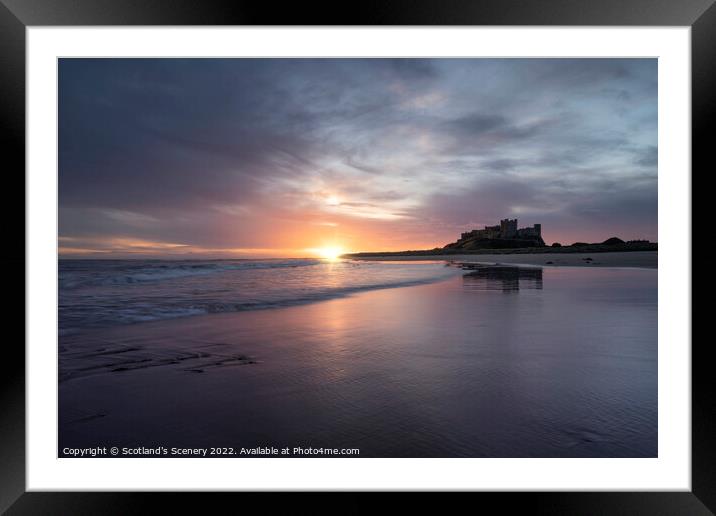 Bamburgh Framed Mounted Print by Scotland's Scenery