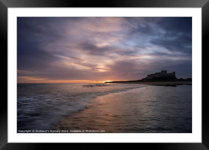 Bamburgh castle. Framed Mounted Print by Scotland's Scenery