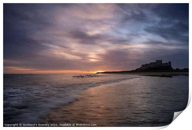 Bamburgh castle. Print by Scotland's Scenery