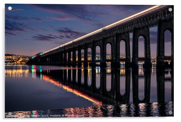 Tay Rail Crossing - Dundee Acrylic by Craig Doogan